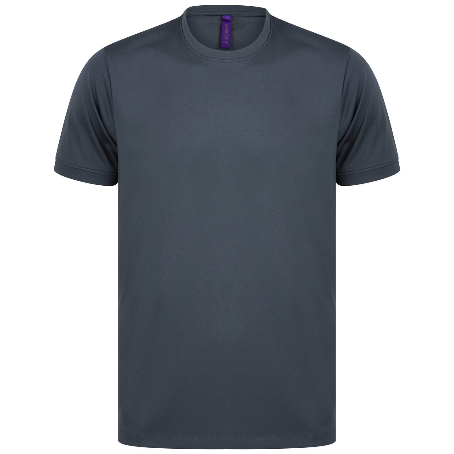 Charcoal - Front - Henbury Mens HiCool Performance T-Shirt