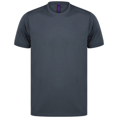 Charcoal - Front - Henbury Mens HiCool Performance T-Shirt