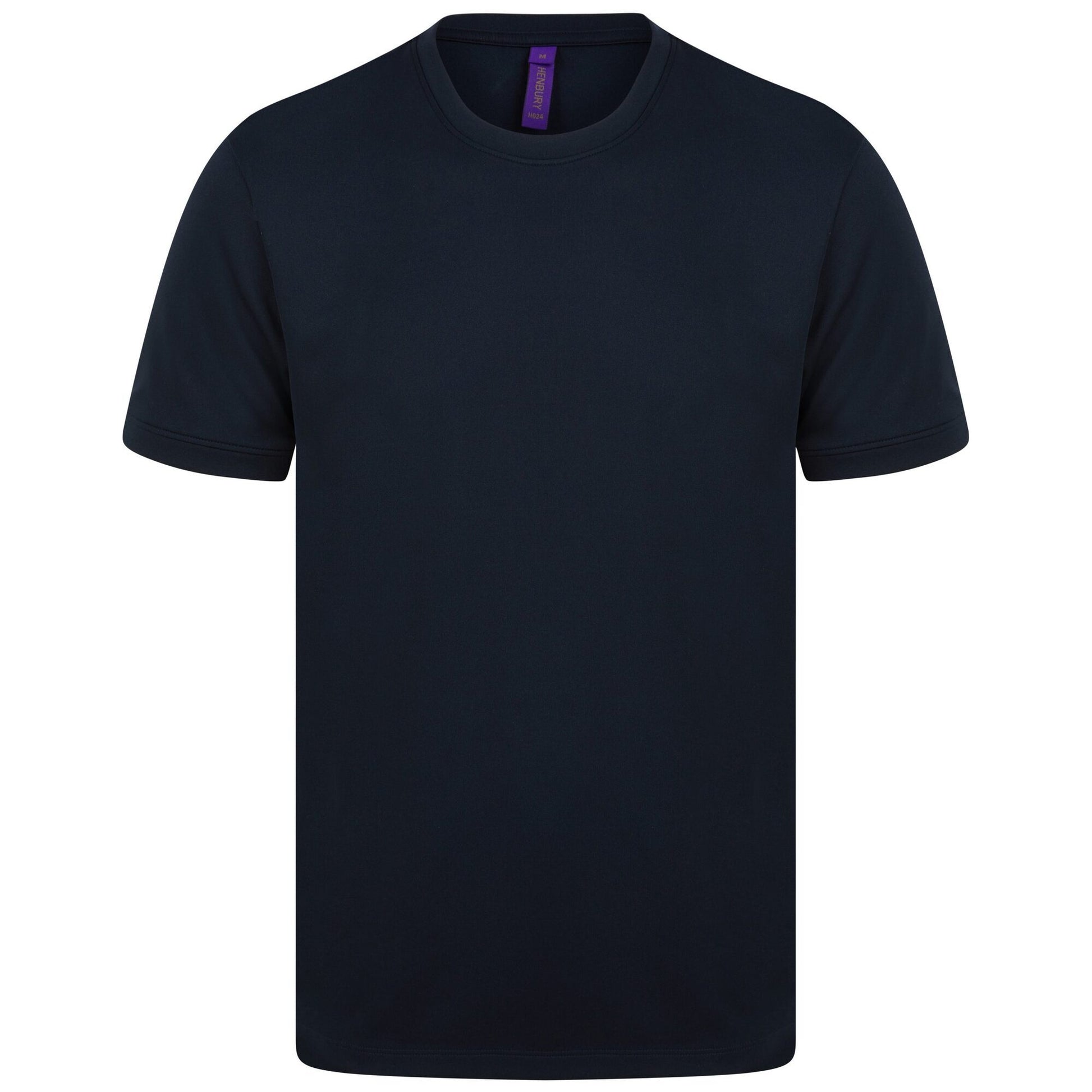 Navy - Front - Henbury Mens HiCool Performance T-Shirt