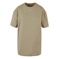 Pale Olive - Front - Build Your Brand Womens-Ladies Boyfriend Oversized T-Shirt
