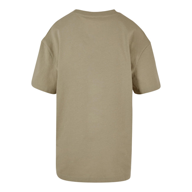 Pale Olive - Back - Build Your Brand Womens-Ladies Boyfriend Oversized T-Shirt