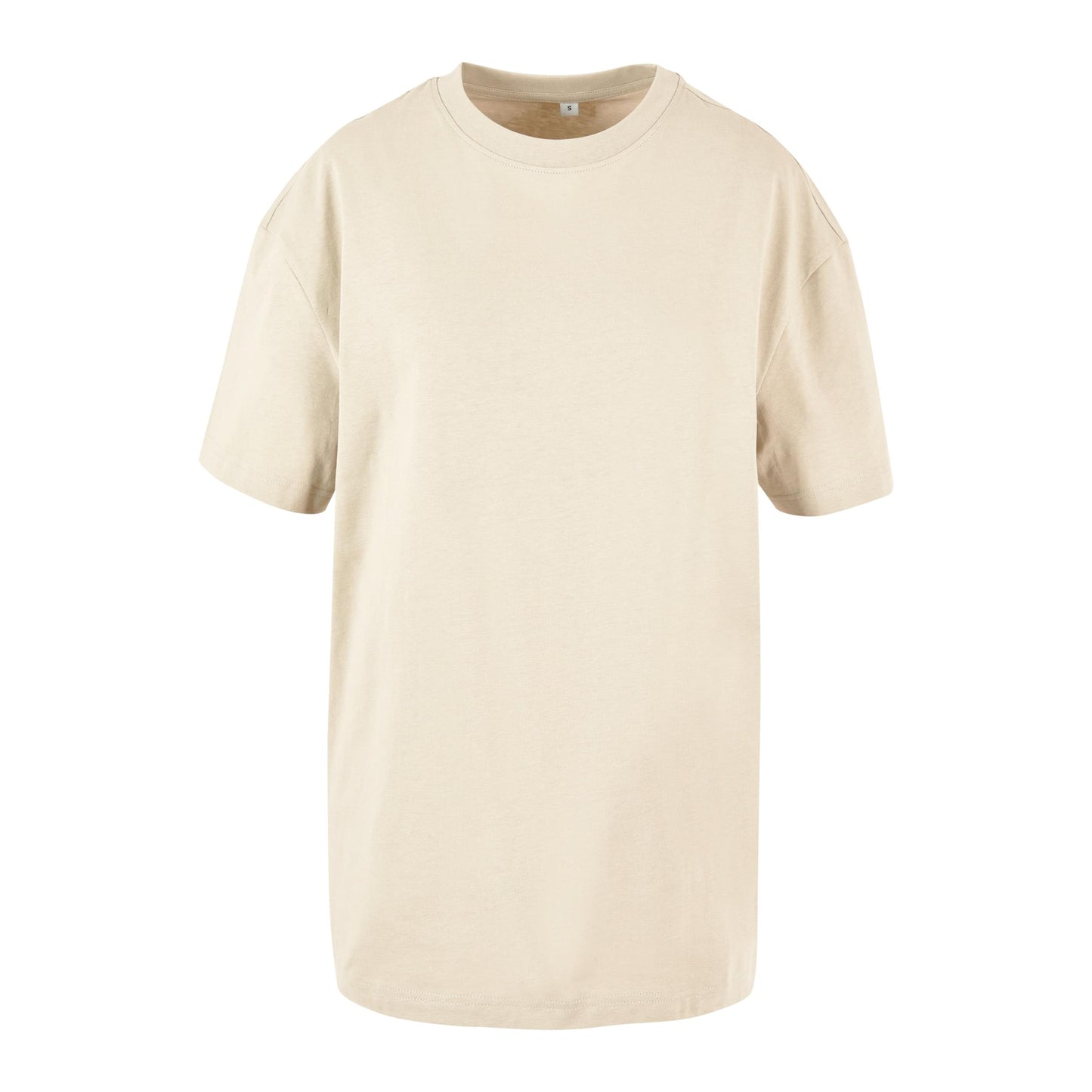 White Sand - Front - Build Your Brand Womens-Ladies Boyfriend Oversized T-Shirt