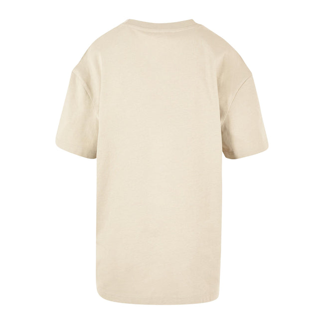 White Sand - Back - Build Your Brand Womens-Ladies Boyfriend Oversized T-Shirt