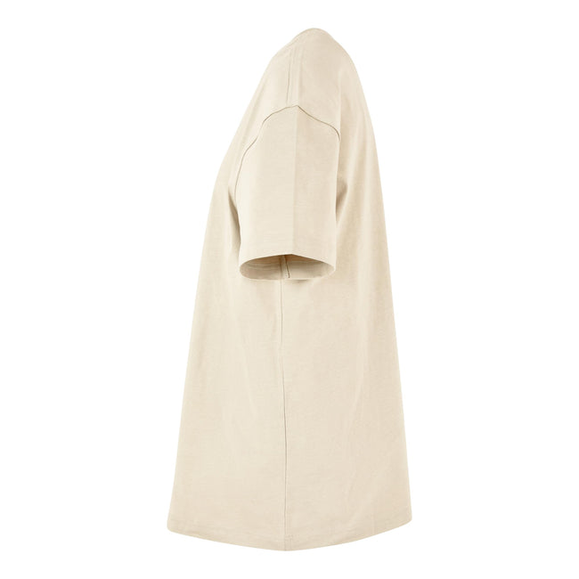 White Sand - Side - Build Your Brand Womens-Ladies Boyfriend Oversized T-Shirt