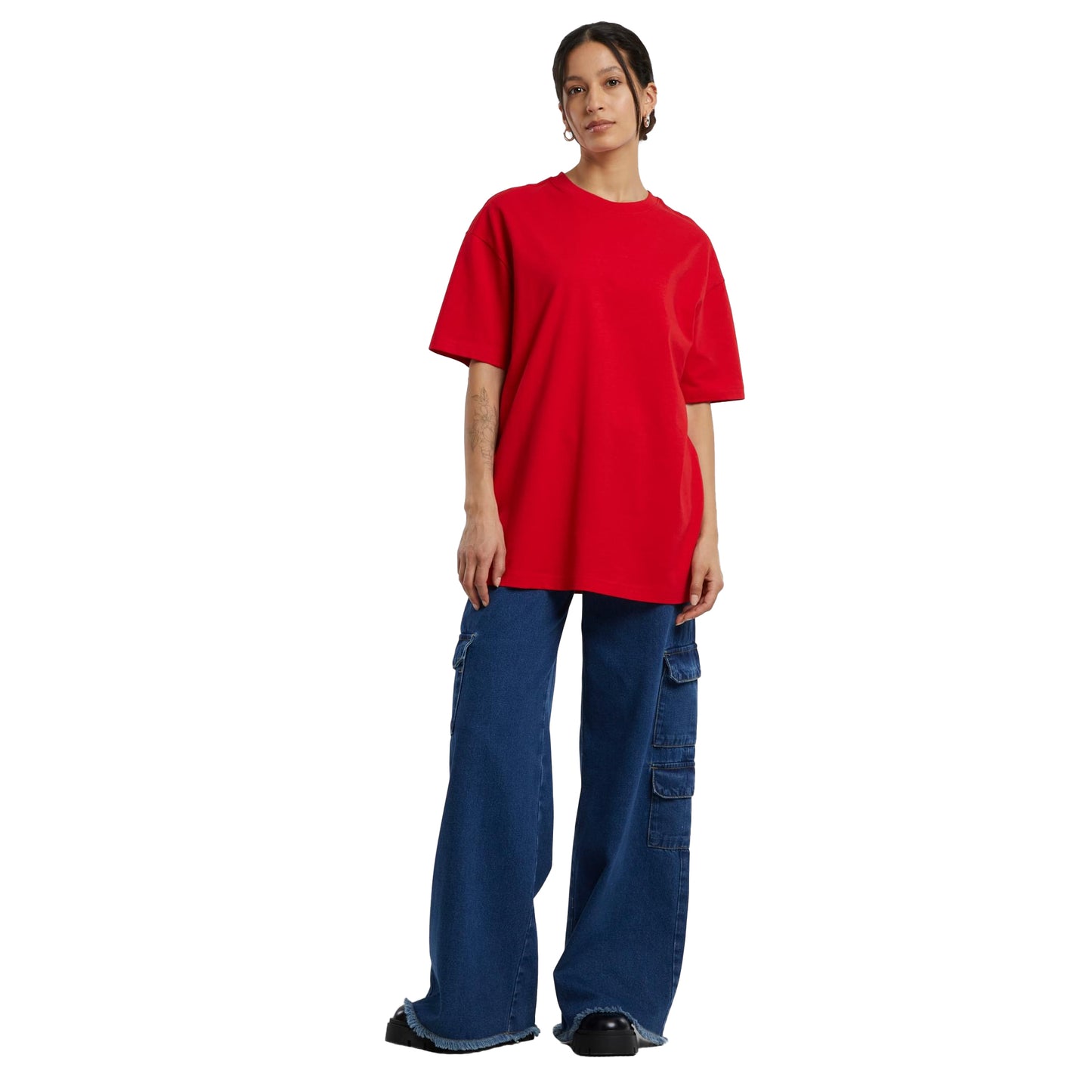 City Red - Lifestyle - Build Your Brand Womens-Ladies Boyfriend Oversized T-Shirt
