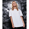 White - Side - Build Your Brand Womens-Ladies Boyfriend Oversized T-Shirt