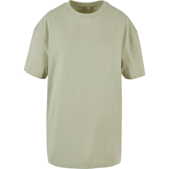 Soft Salvia - Front - Build Your Brand Womens-Ladies Boyfriend Oversized T-Shirt