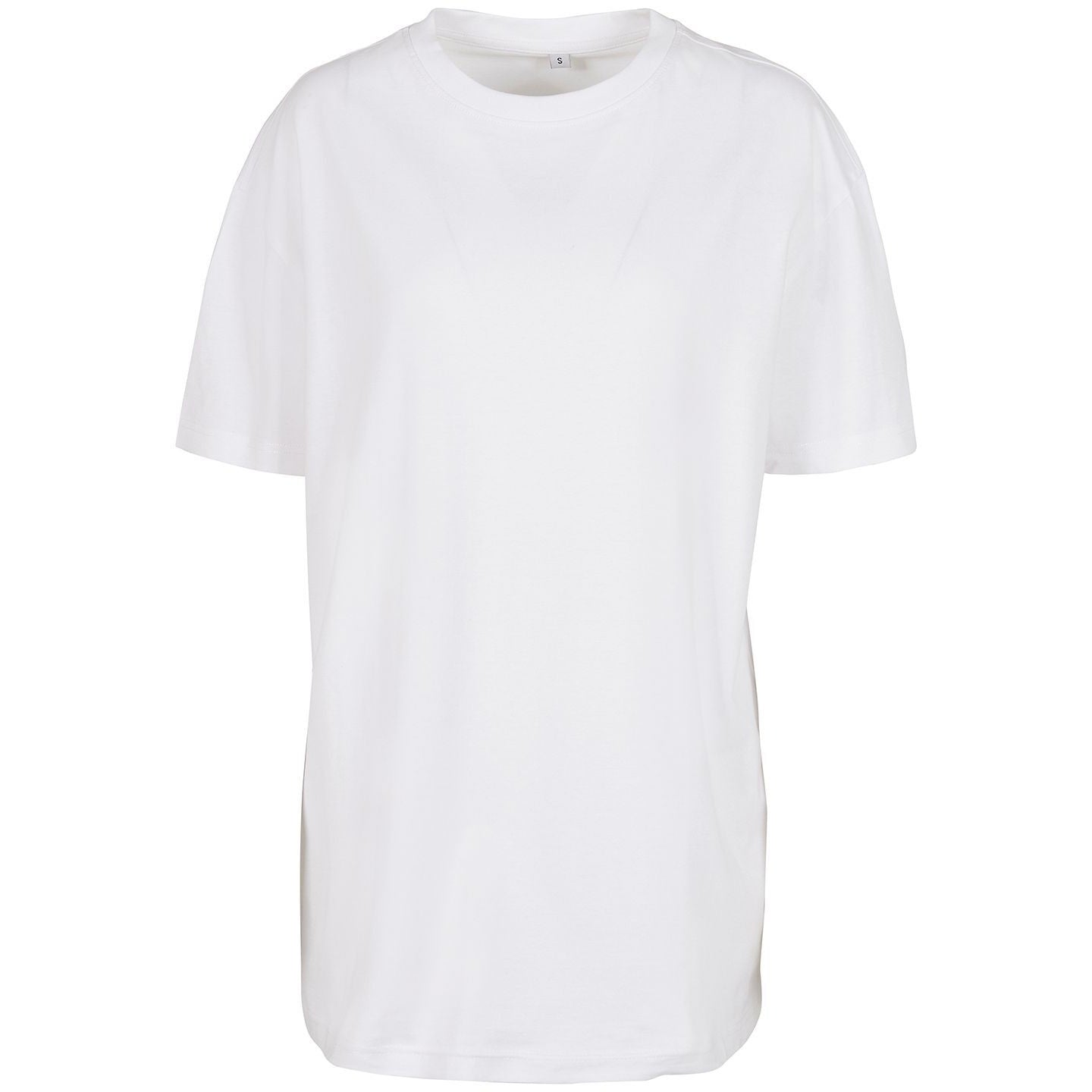 White - Front - Build Your Brand Womens-Ladies Boyfriend Oversized T-Shirt