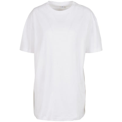 White - Front - Build Your Brand Womens-Ladies Boyfriend Oversized T-Shirt