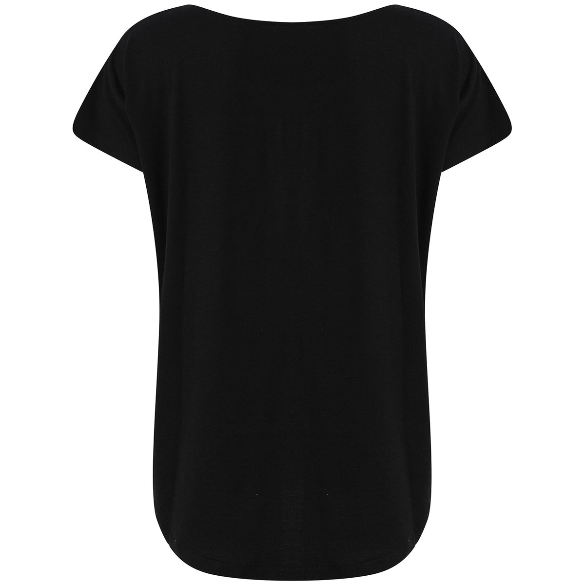 Black - Close up - Tombo Womens-Ladies Scoop Neck T-Shirt