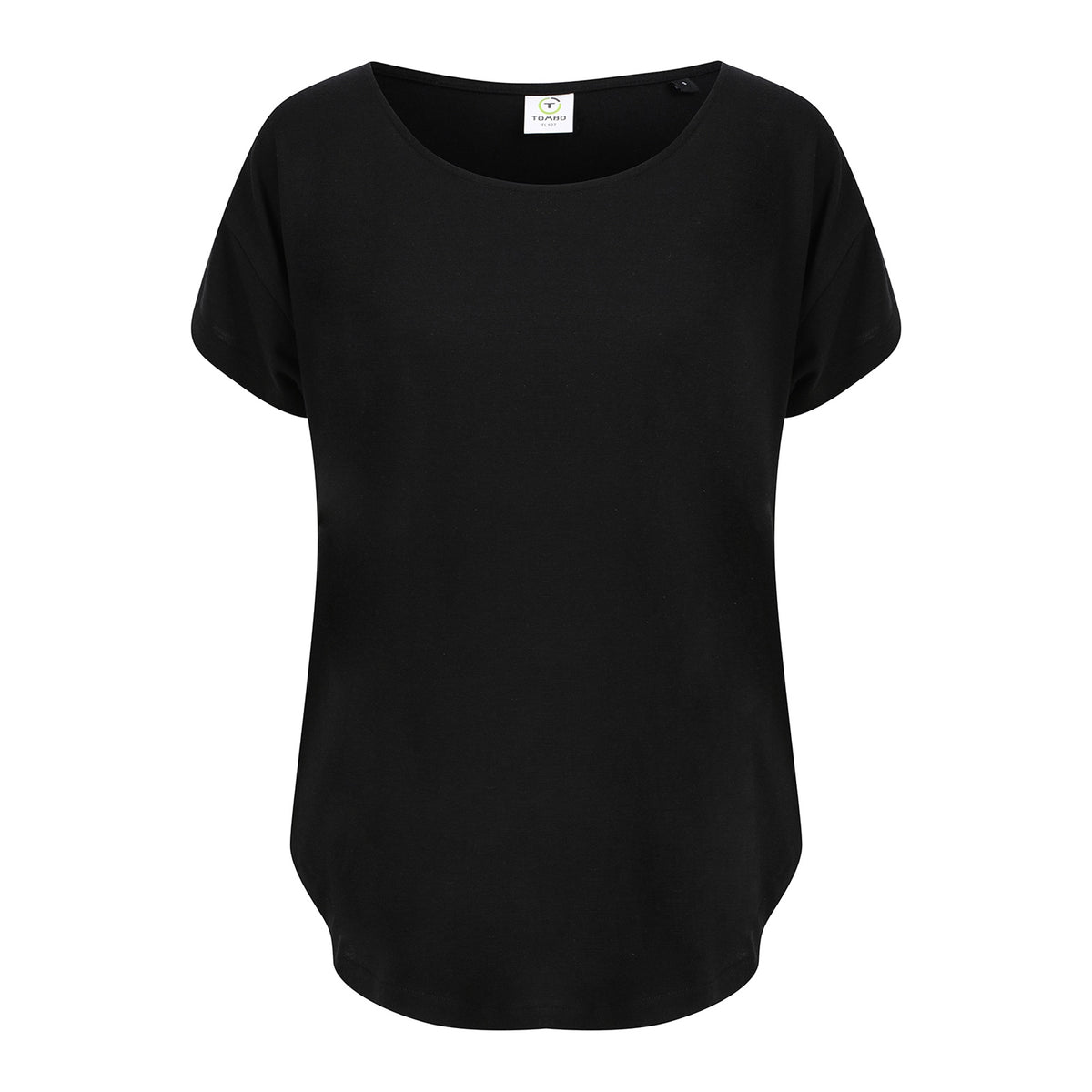 Black - Front - Tombo Womens-Ladies Scoop Neck T-Shirt