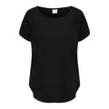 Black - Front - Tombo Womens-Ladies Scoop Neck T-Shirt