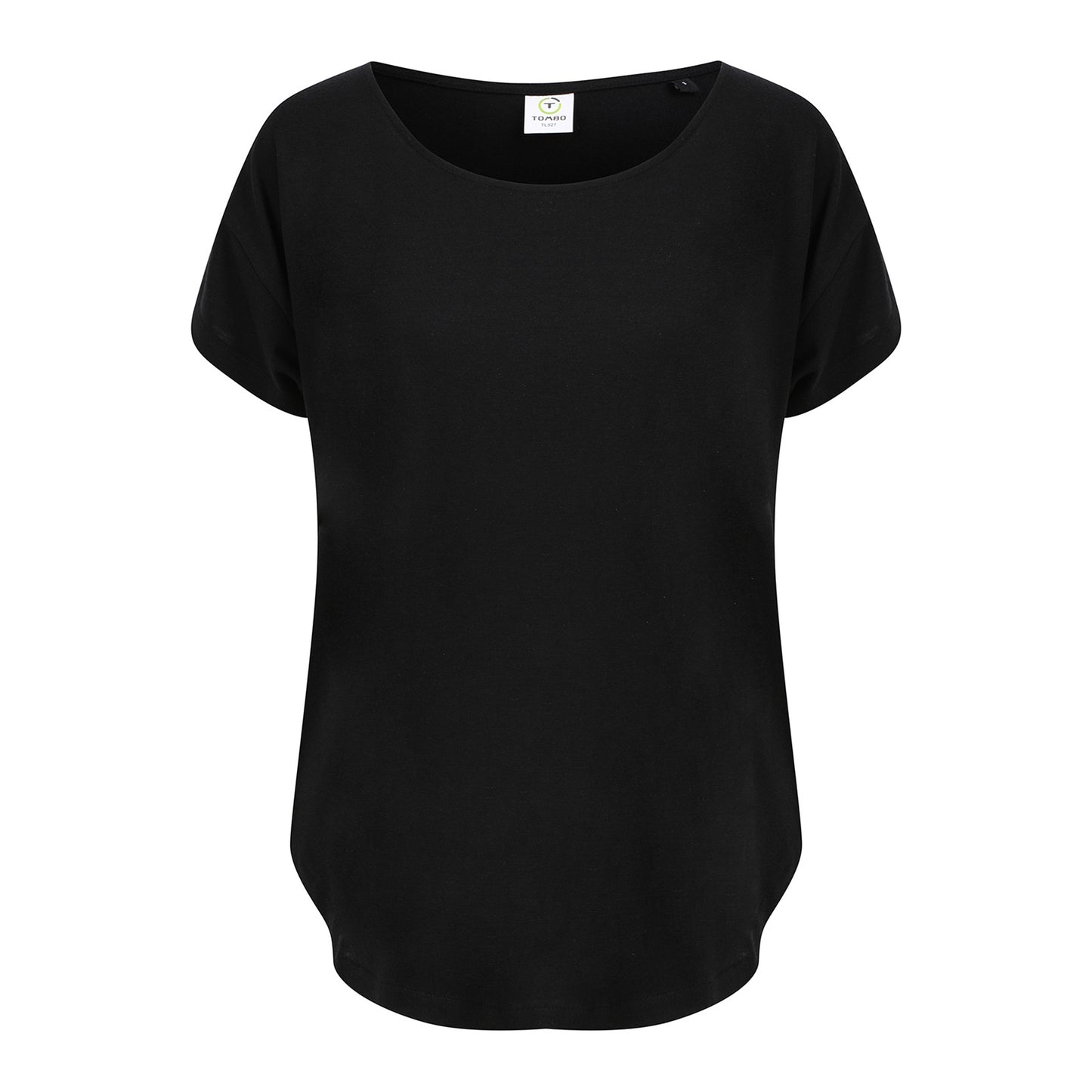 Black - Front - Tombo Womens-Ladies Scoop Neck T-Shirt