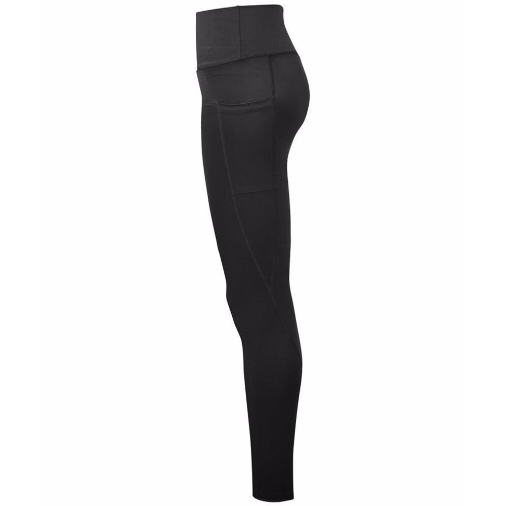 Black - Side - TriDri Womens-Ladies High Shine Leggings