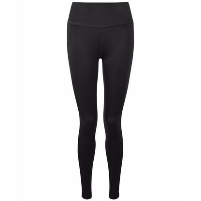 Black - Front - TriDri Womens-Ladies High Shine Leggings