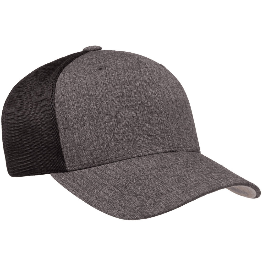 Charcoal-Black Melange - Lifestyle - Flexfit Unisex Adult 110 Mesh Two Tone Cap