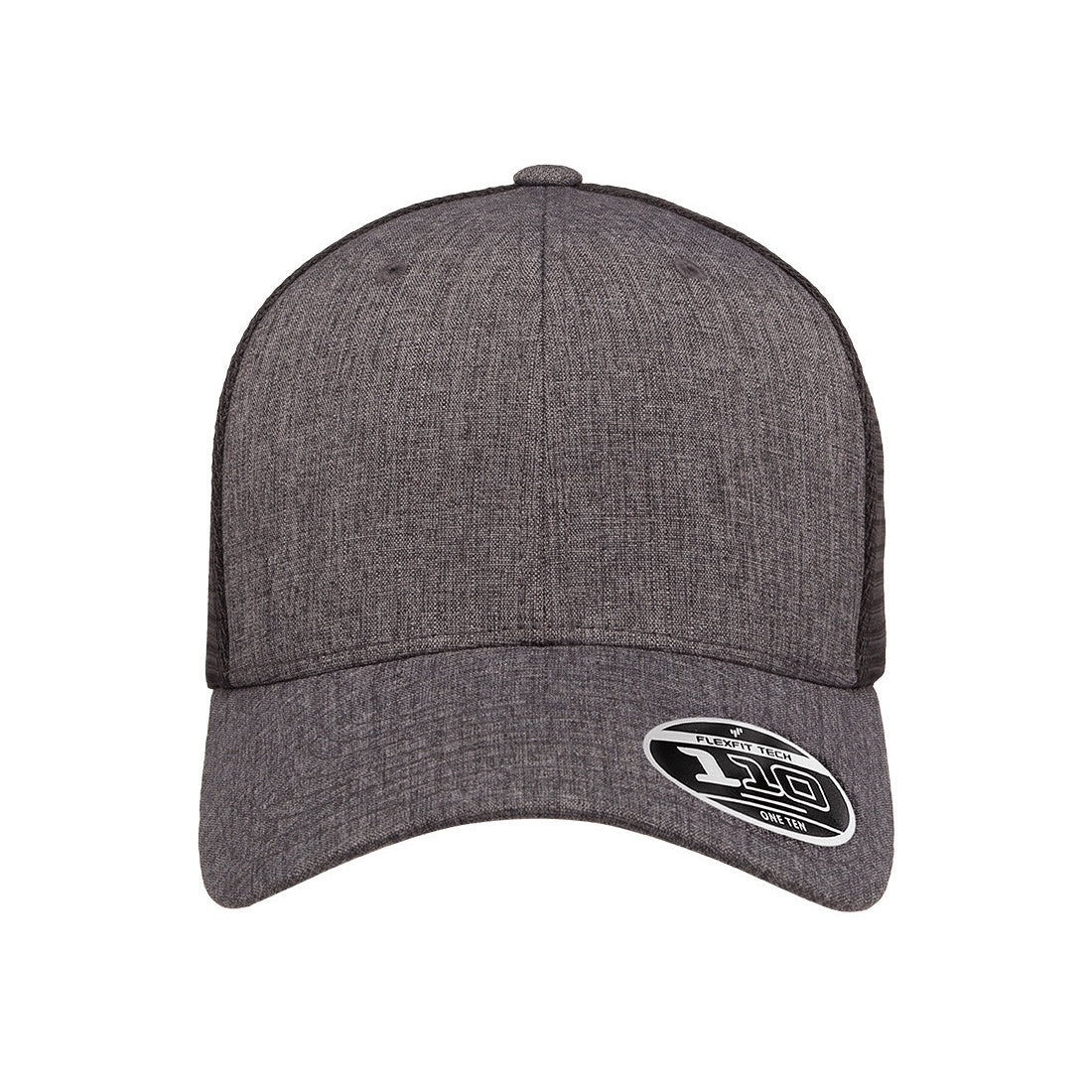 Charcoal-Black Melange - Pack Shot - Flexfit Unisex Adult 110 Mesh Two Tone Cap