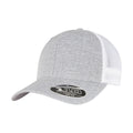 Silver-White Melange - Front - Flexfit Unisex Adult 110 Mesh Two Tone Cap