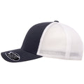 Navy-White - Side - Flexfit Unisex Adult 110 Mesh Two Tone Cap