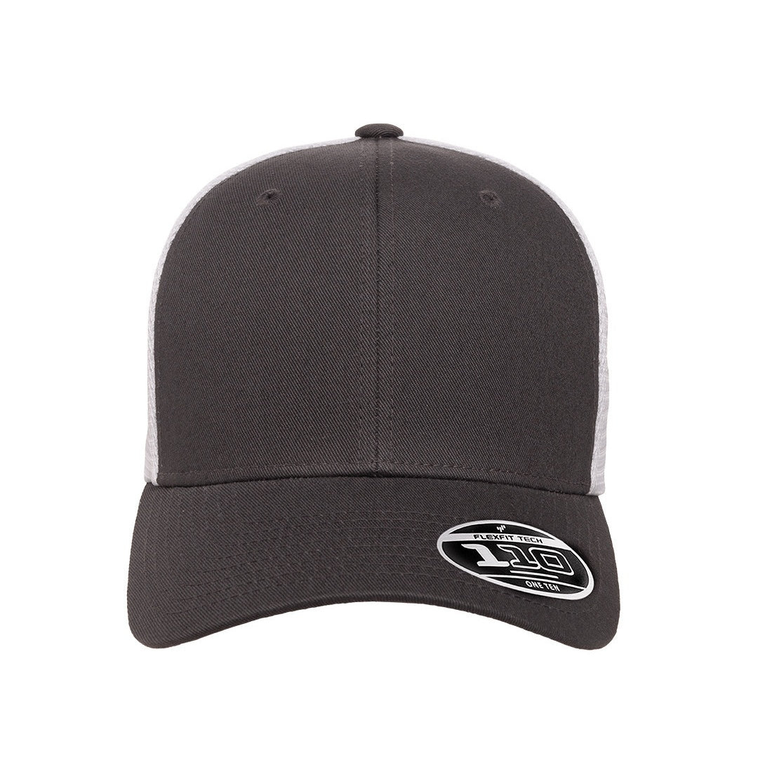 Charcoal-White - Pack Shot - Flexfit Unisex Adult 110 Mesh Two Tone Cap