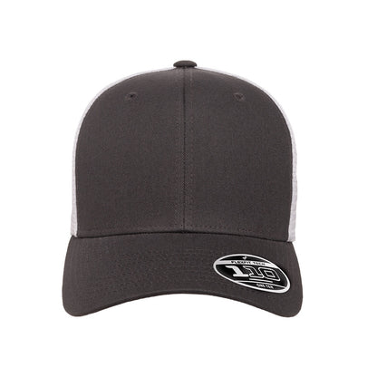 Charcoal-White - Pack Shot - Flexfit Unisex Adult 110 Mesh Two Tone Cap
