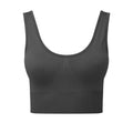 Charcoal - Front - TriDri Womens-Ladies Multisport Ribbed Seamless 3D Bra