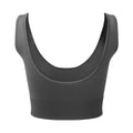 Charcoal - Back - TriDri Womens-Ladies Multisport Ribbed Seamless 3D Bra