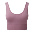 Mauve - Front - TriDri Womens-Ladies Multisport Ribbed Seamless 3D Bra