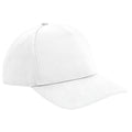 White - Front - Beechfield Unisex Adult Urbanwear 5 Panel Snapback Cap