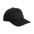 Black - Front - Beechfield Unisex Adult Urbanwear 5 Panel Snapback Cap