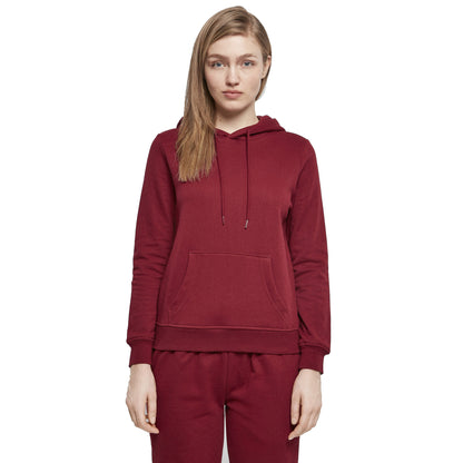 Burgundy - Lifestyle - Build Your Brand Womens-Ladies Basic Hoodie