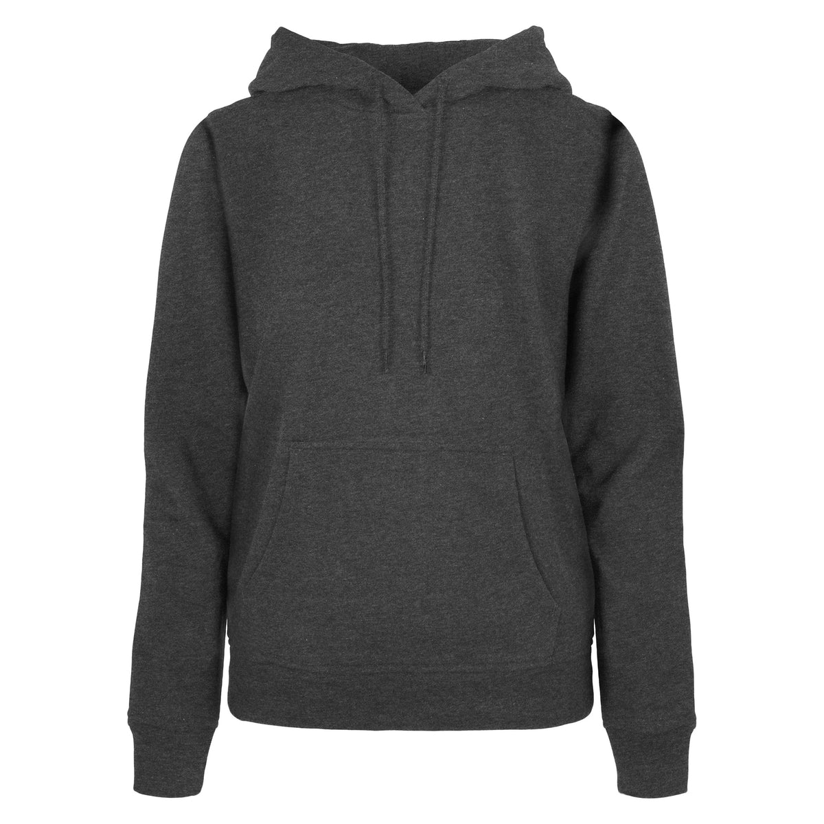 Charcoal - Front - Build Your Brand Womens-Ladies Basic Hoodie