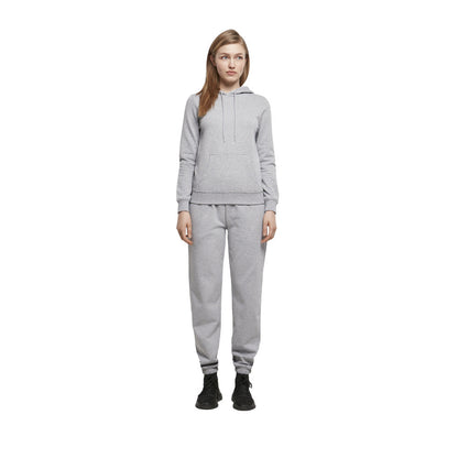 Heather Grey - Back - Build Your Brand Womens-Ladies Basic Hoodie