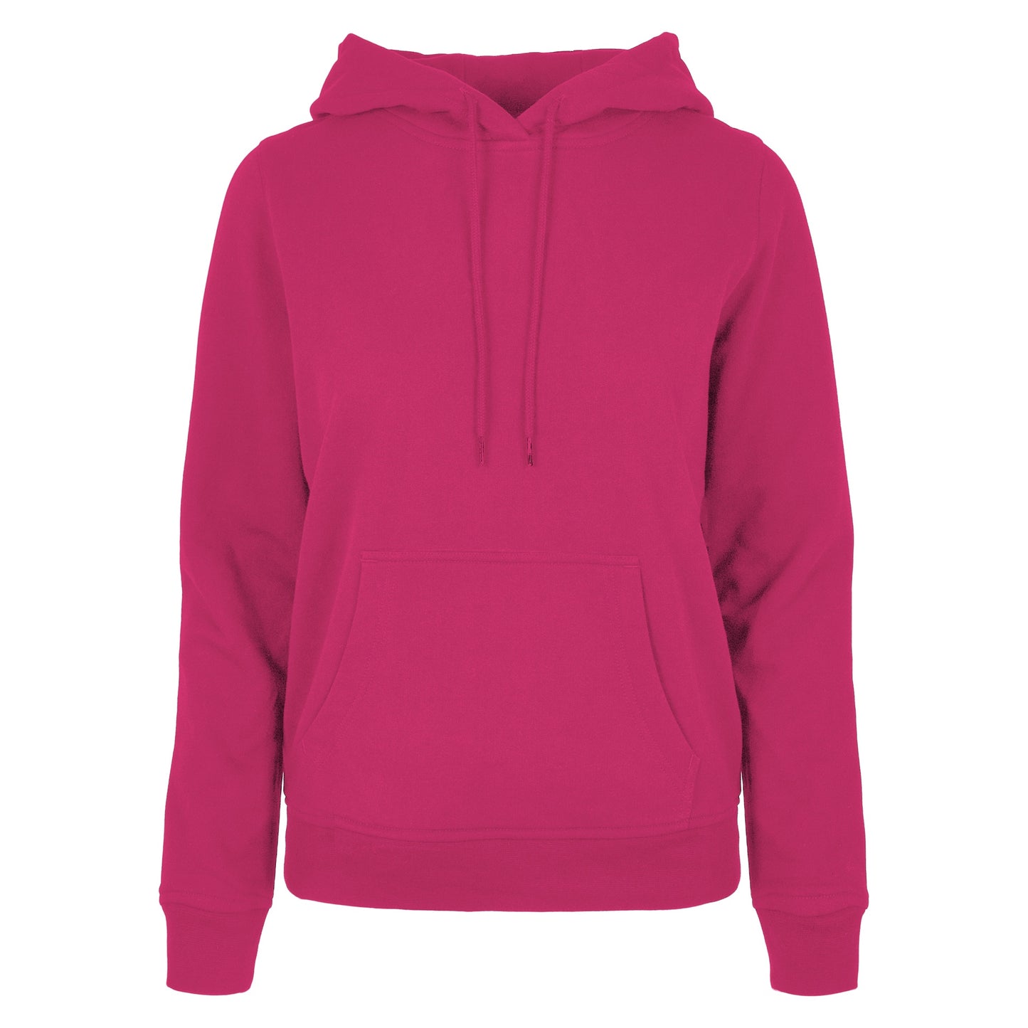 Hibiscus Pink - Front - Build Your Brand Womens-Ladies Basic Hoodie