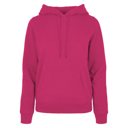 Hibiscus Pink - Front - Build Your Brand Womens-Ladies Basic Hoodie