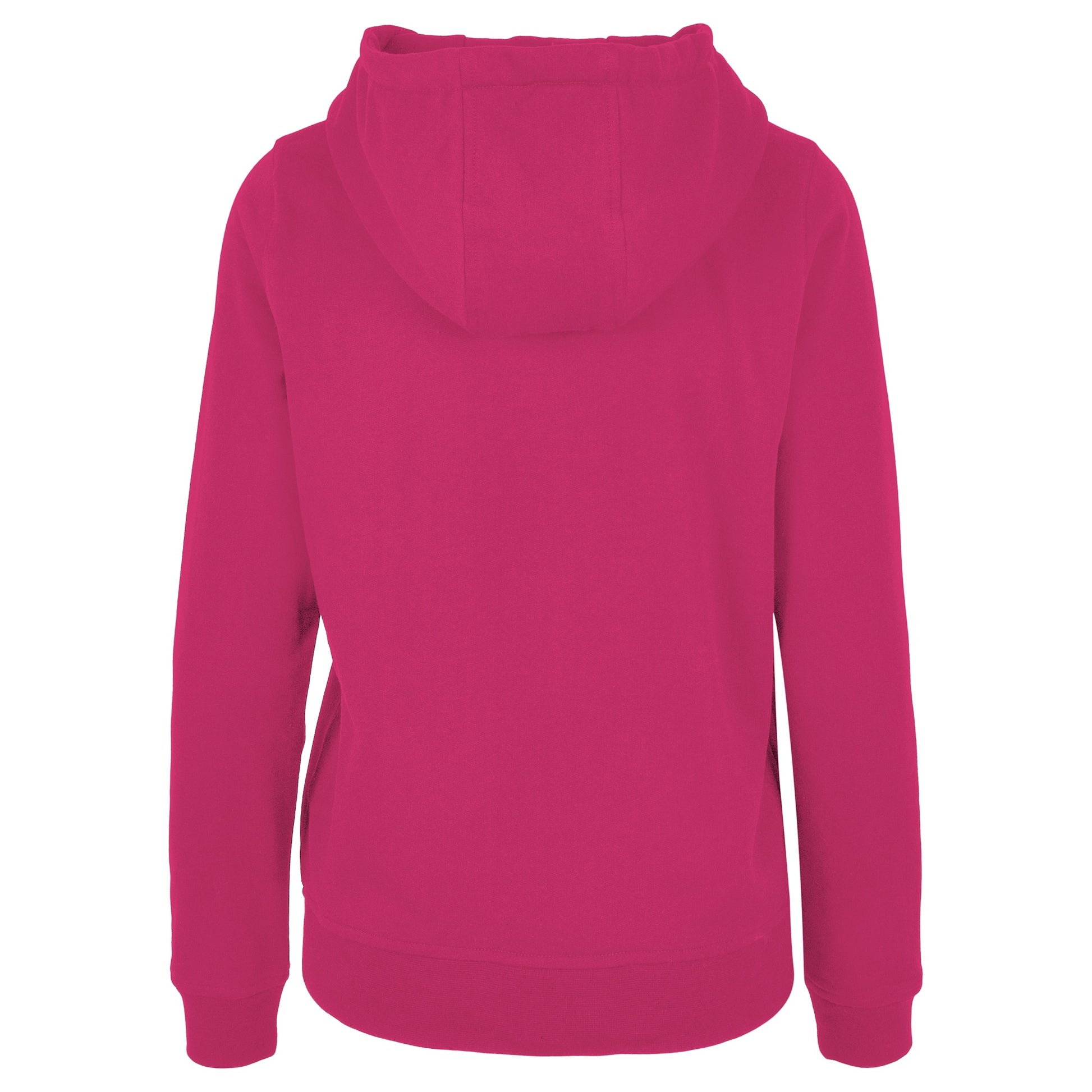 Hibiscus Pink - Back - Build Your Brand Womens-Ladies Basic Hoodie