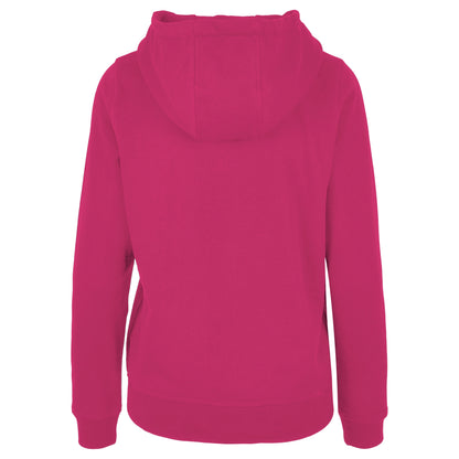 Hibiscus Pink - Back - Build Your Brand Womens-Ladies Basic Hoodie