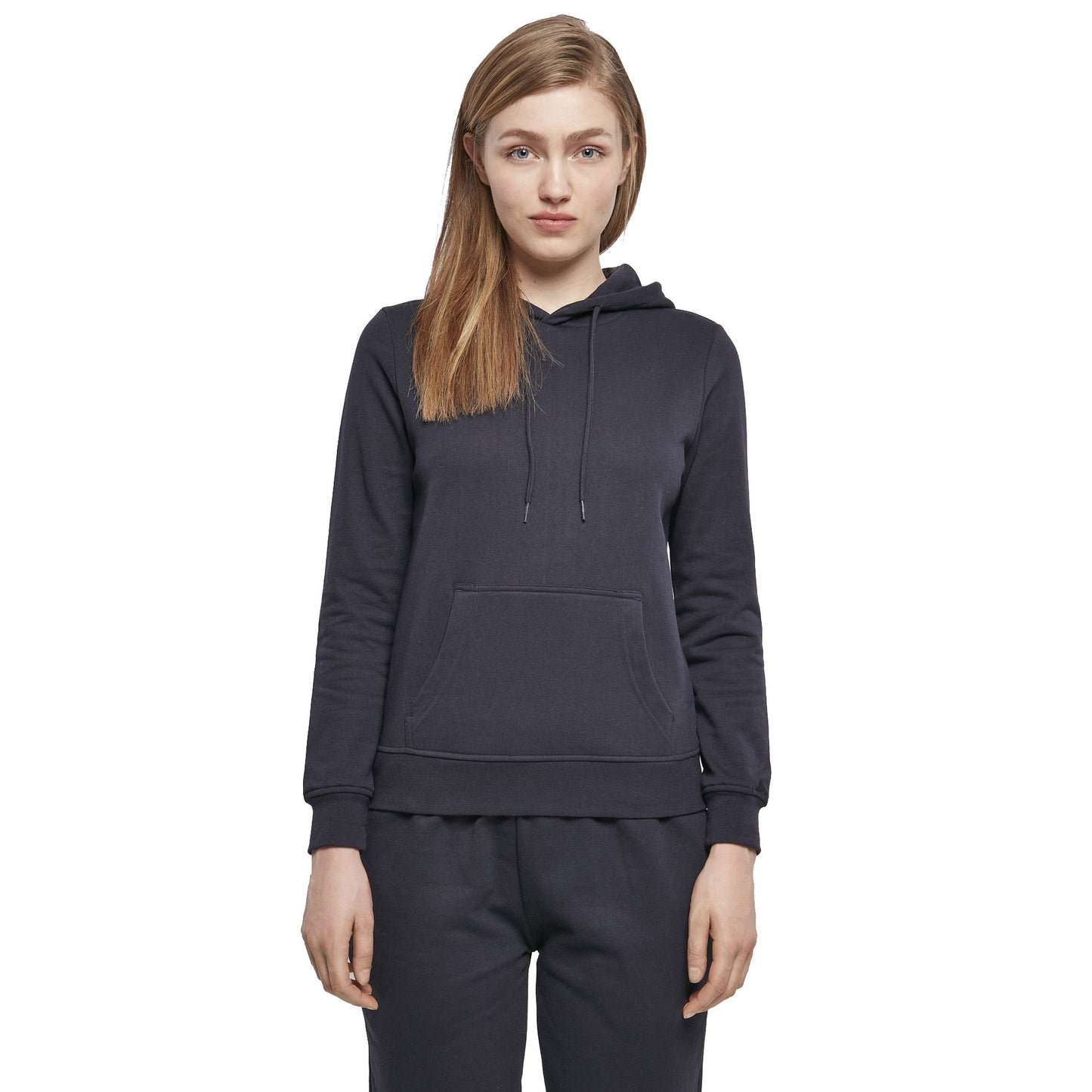 Navy - Back - Build Your Brand Womens-Ladies Basic Hoodie