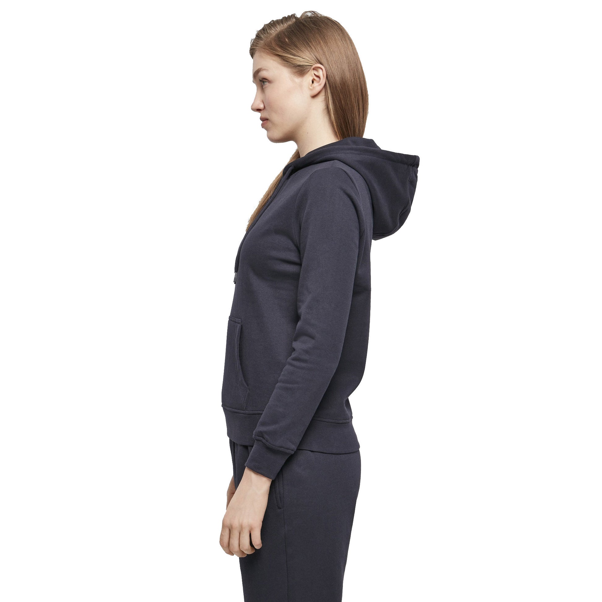 Navy - Pack Shot - Build Your Brand Womens-Ladies Basic Hoodie