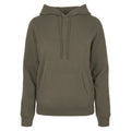 Olive - Front - Build Your Brand Womens-Ladies Basic Hoodie