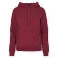 Burgundy - Front - Build Your Brand Womens-Ladies Basic Hoodie