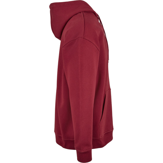 Burgundy - Lifestyle - Build Your Brand Mens Basic Oversized Hoodie