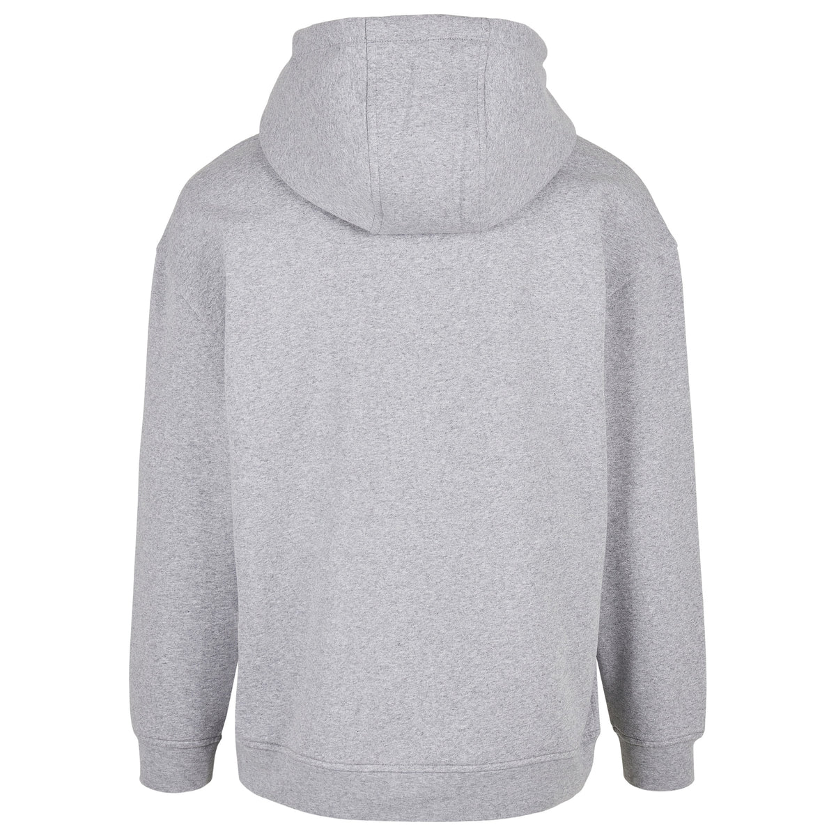Heather Grey - Side - Build Your Brand Mens Basic Oversized Hoodie