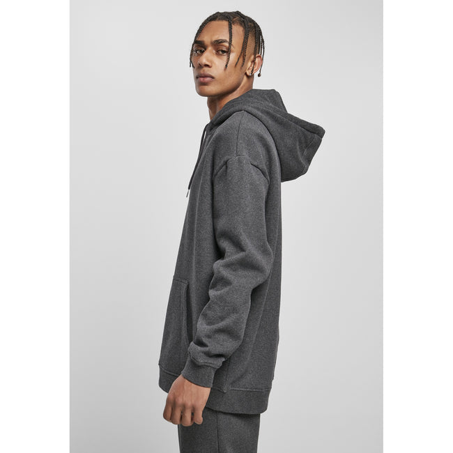 Charcoal - Back - Build Your Brand Mens Basic Oversized Hoodie