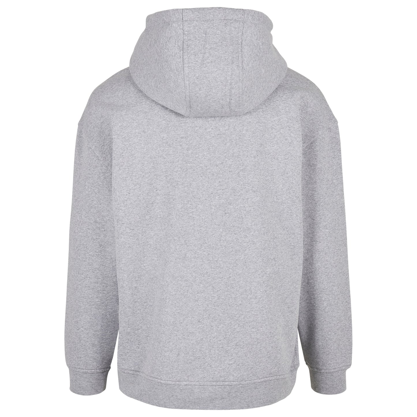 Heather Grey - Side - Build Your Brand Mens Basic Oversized Hoodie