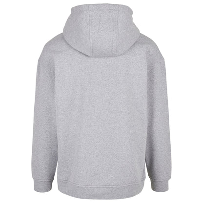 Heather Grey - Side - Build Your Brand Mens Basic Oversized Hoodie