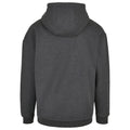 Charcoal - Close up - Build Your Brand Mens Basic Oversized Hoodie