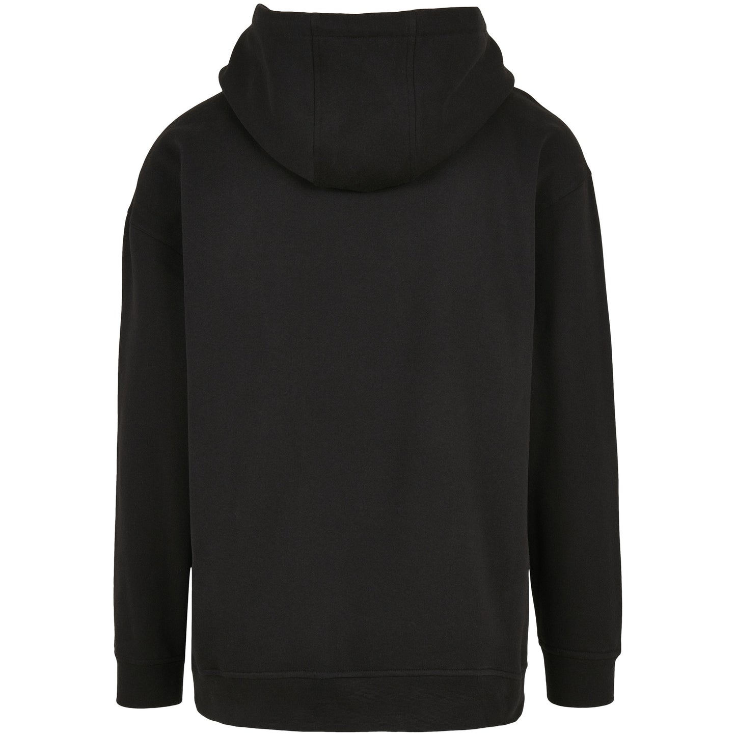 Black - Back - Build Your Brand Mens Basic Oversized Hoodie