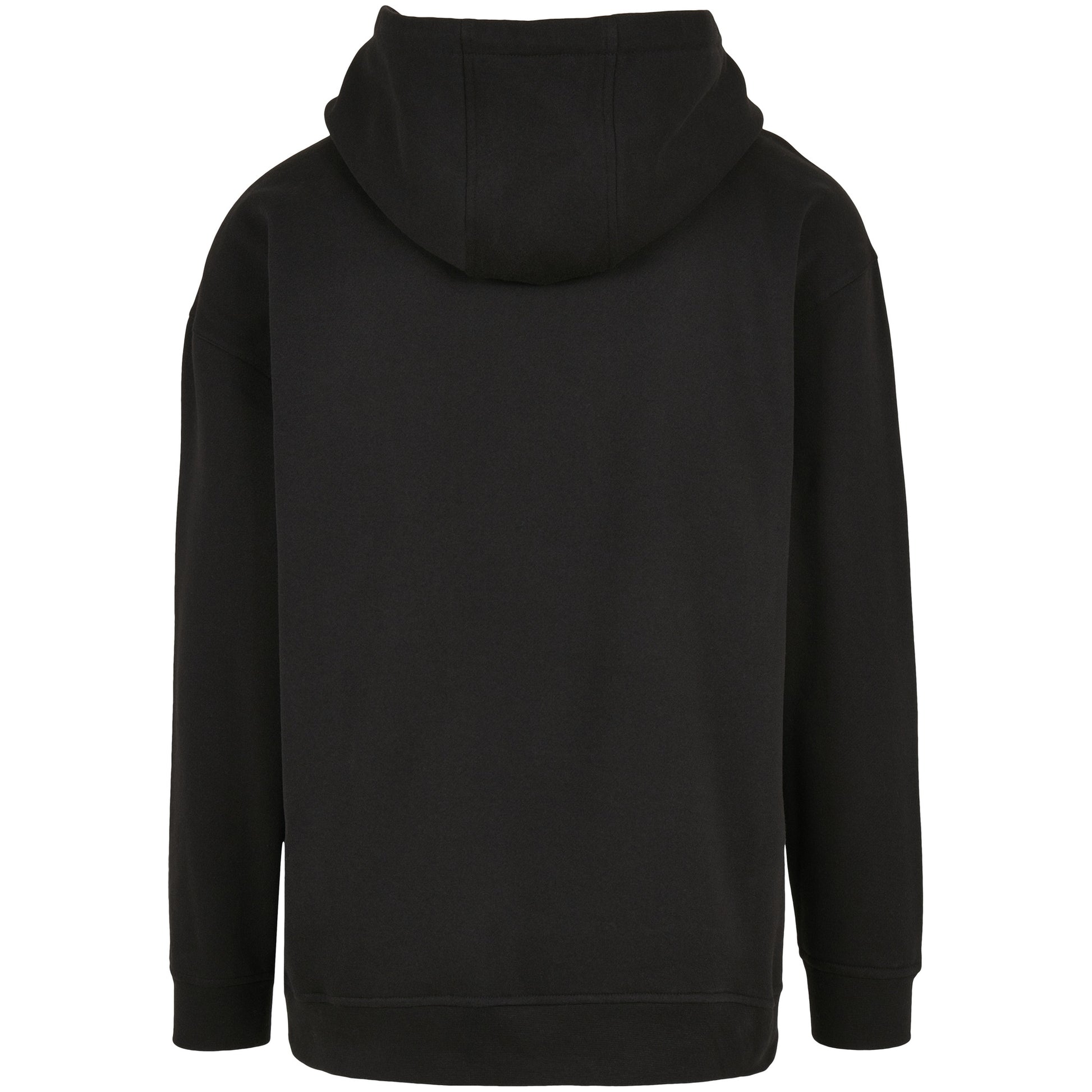 Black - Back - Build Your Brand Mens Basic Oversized Hoodie