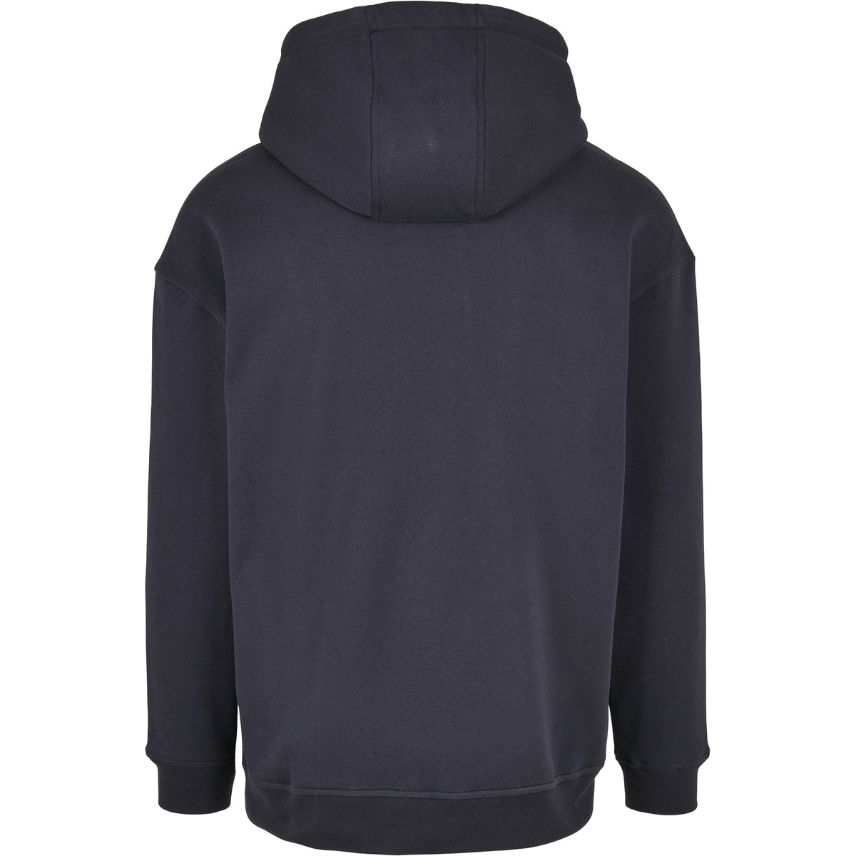 Navy - Side - Build Your Brand Mens Basic Oversized Hoodie